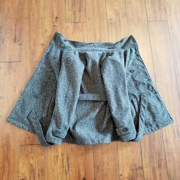 Ike Behar Double Breasted Womens Fleece Soft Belted Jacket Size Medium Gray - Picture 10 of 13